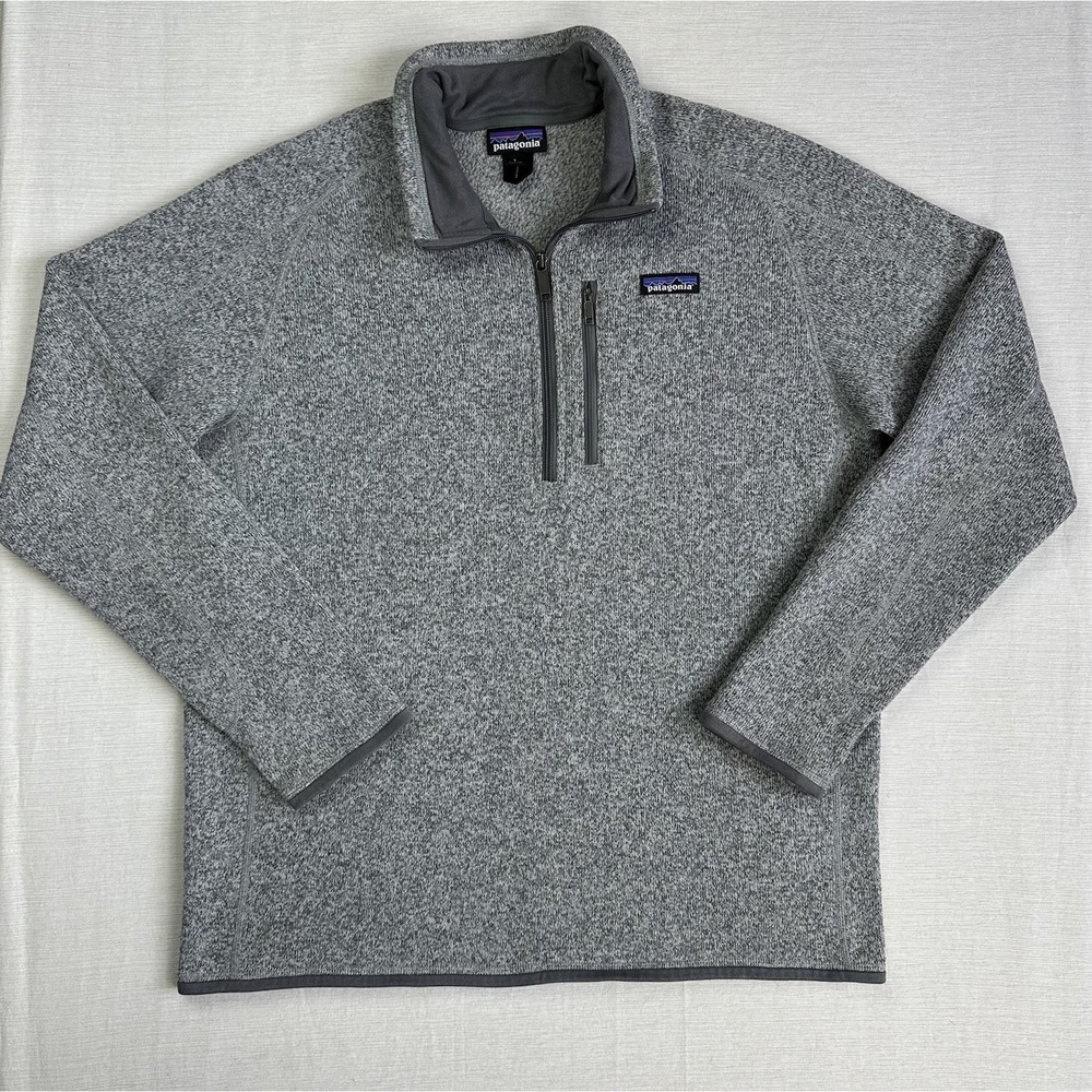 Patagonia‎ Better Sweater 1/4 Zip Pullover Men L Stonewash Gray Gorpcore Prepp